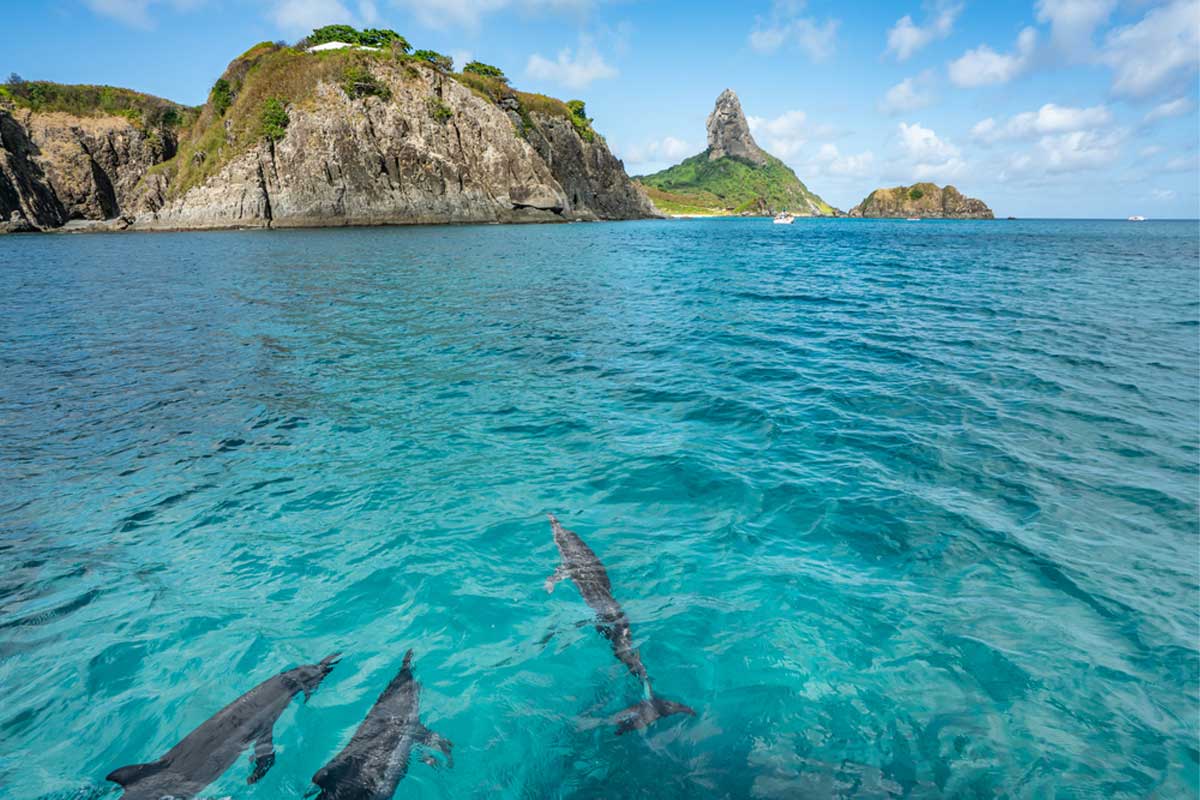 Mar cristalino em Noronha